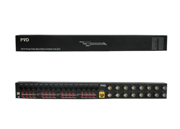 4 Pair UTP Cable Video Power Data Balun with 16 Channel , Interference