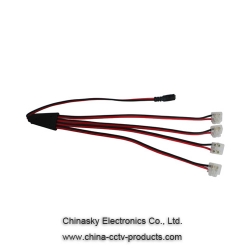 Terminal Block CCTV Power Connector ,1 to 4 Way DC Cable Splitter