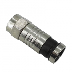 F Male Compression Connector for RG59 Black/ CCTV Connector CT5063/RG59