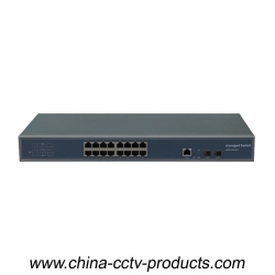 1U 19 ports 1000Mbps Layer 2 Managed Ethernet Switch (SW1602M)