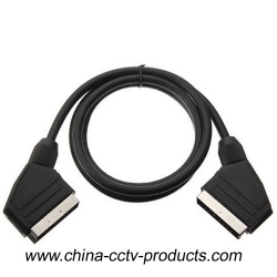 Nickle-Plated Scart Plug to Scart Plug Cable(SCART1.5MS)