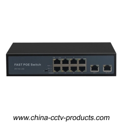 CCTV 8FE POE 2GE 10 Ports POE Switch with Build-in Power (POE0820B-2)