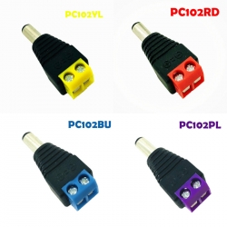 Multicolor Male DC Power Connector for CCTV security system (PC102series)