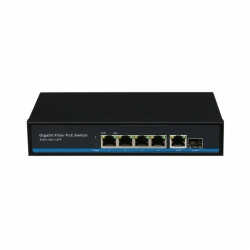 1000Mbps 4 Ports PoE Switch with 1 SFP Ports (Built-in Power) (POE0411SFPB-3)