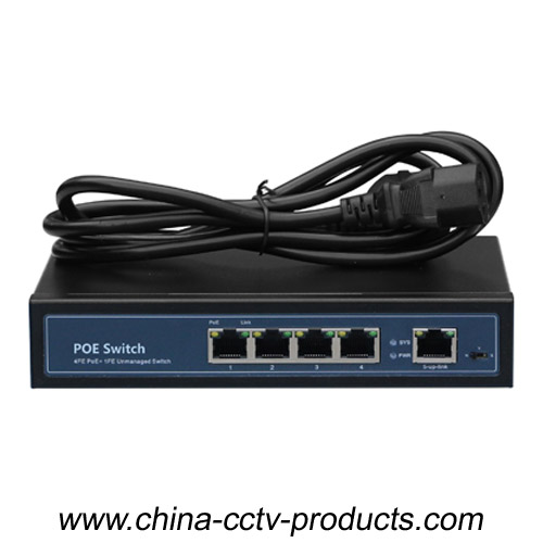 CCTV 4 Ports 10/100Mbps POE Switch With 1 RJ45 Uplink (POE0410B)
