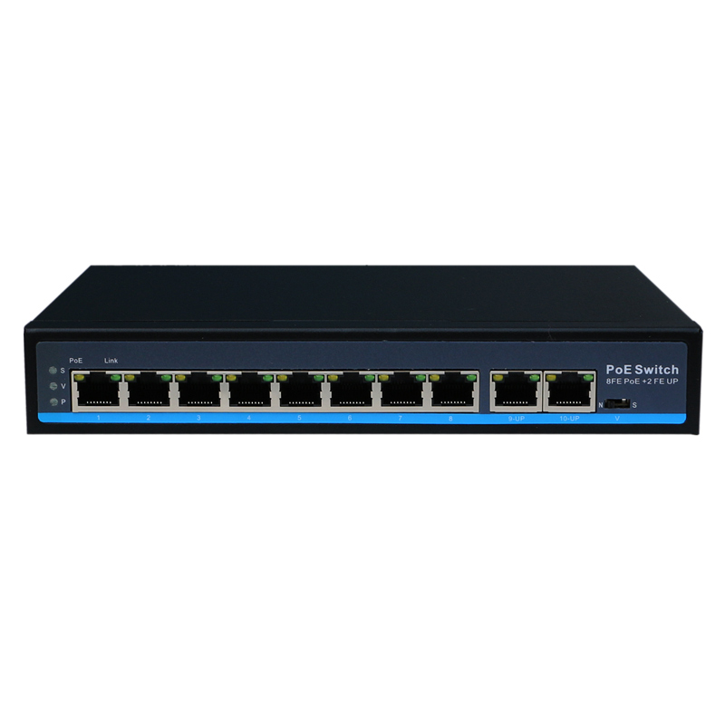 8+2 Port 10/100Mbps PoE Network Switch with RJ45 Uplink (POE0820BNH)