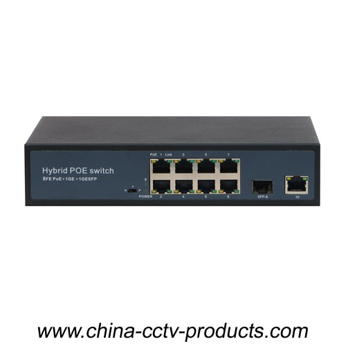 1000Mbps 12 Ports PoE Switch with 1 SFP Ports (Built-in Power) (POE0811SFPB-3)