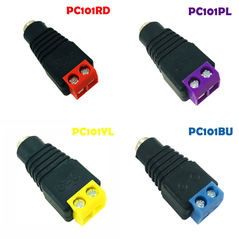 Multicolor DC Female Power Connector for CCTV security system (PC101series)