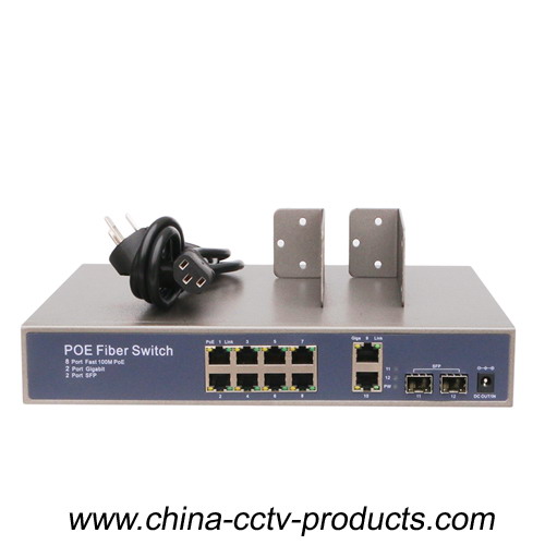 2 Gigabit Uplink and 2 Gigabit SFP Ethernet POE Switch (POE0822SFPB-2)
