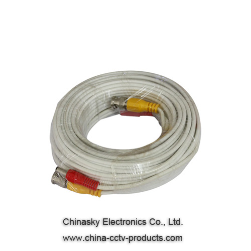 Siamese Coaxial CCTV Video Cable with BNC and DC Plug , 100 Ft Video Cable