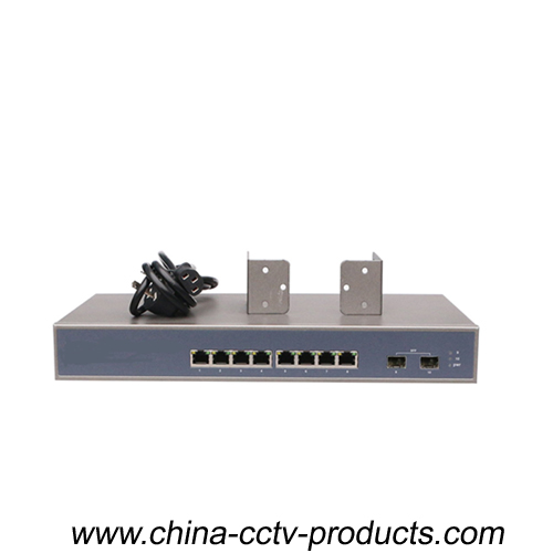 8 Port RJ45 + 2 Port SFP Rack-Mount Full Gigabit Ethernet Switch