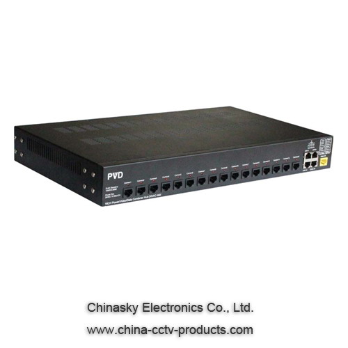 16CH Power/Video/Data Combiner Hub-24VAC-Mid PVD516M