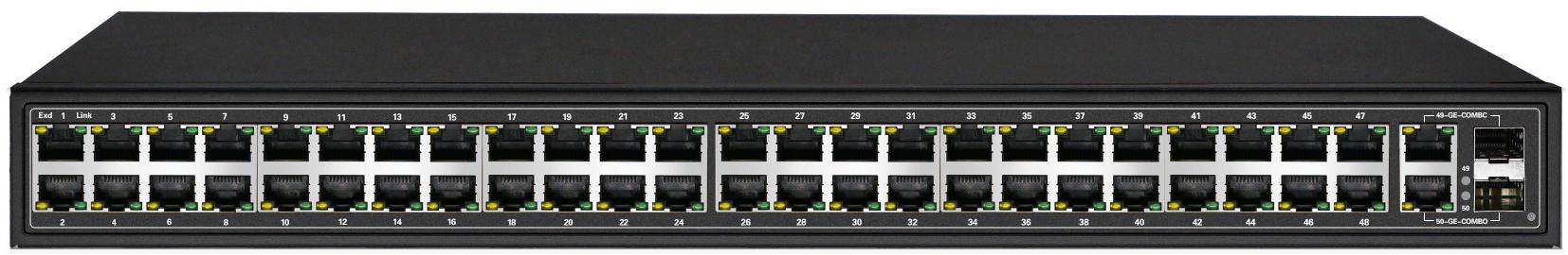 48CH PoE Power Switch with 2 ports Uplinks COMBO (Built-in Power) (POE4822SFP-2 COMBO)