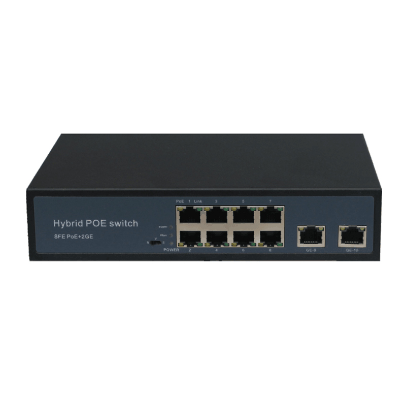 8 Fast Ethernet POE + 2 Gigabit Uplink Network POE Switch (POE0820B-2)