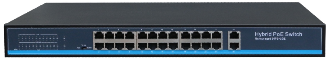 CCTV Security System 24 Ports PoE Switch With Built-in Power (POE2420-2)