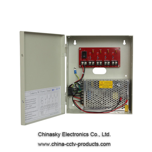 12VDC 4A 4 Channel CCTV Power Supply with Battery Backup 12VDC4A4P/B