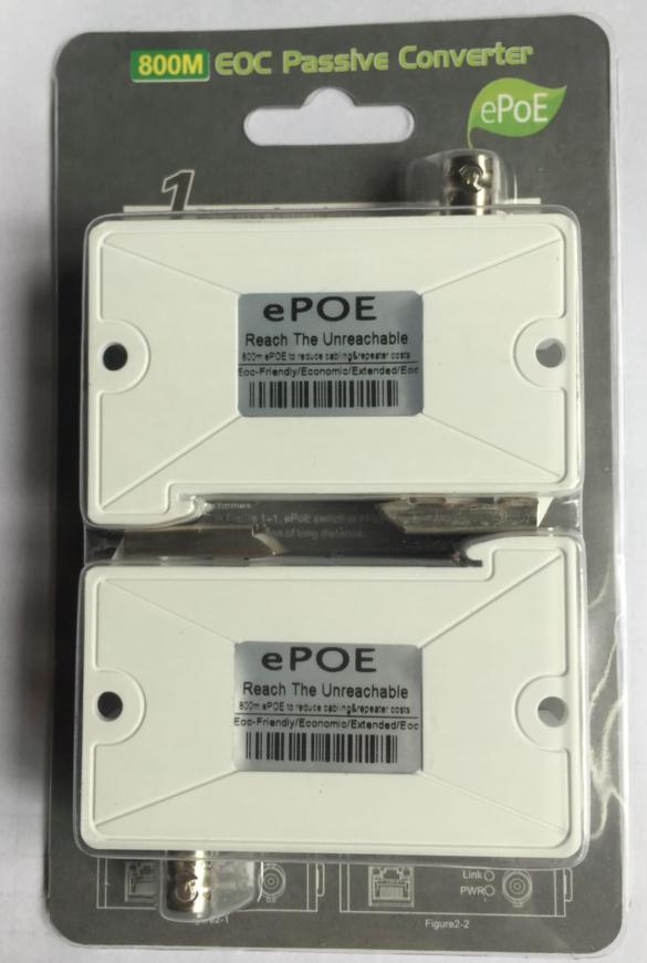 1CH Single POE Video Extender over Coaxial Cable