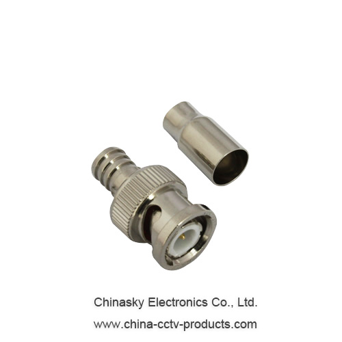 Male CCTV BNC Connector for Rg59 , Coaxial Cable BNC Connector, CT5013