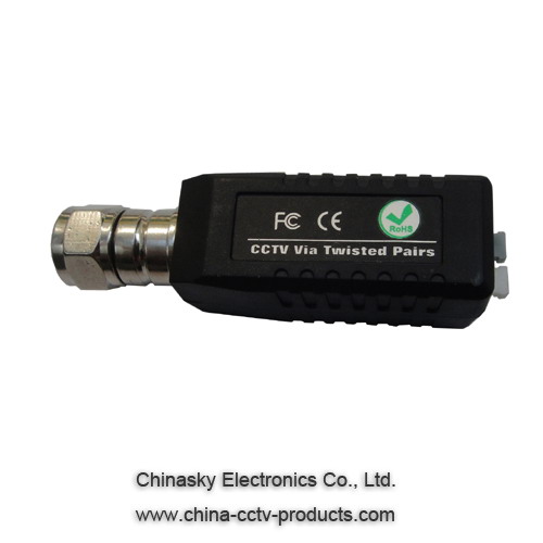 CCTV Cat5 Passive Video Balun with 1 Channel , UTP Video Baluns, CVI/AHD balun