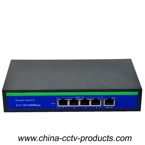 10/100Mbps 4+1 Ports POE Network Switch With Built-in Power (POE0410BU)