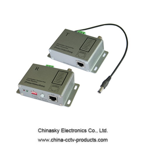 DC Power Video Data Transmitter , Single Channel Video Power Balun, VB303T&R
