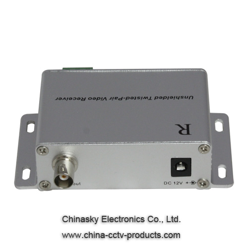 BNC to RJ45 UTP Active CCTV Video Balun, Video Receiver with Metal Case,2400M,VB301R