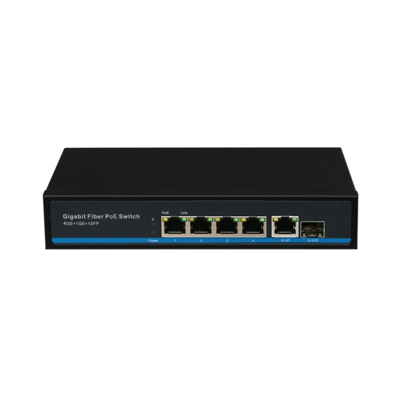 1000Mbps 4 Ports PoE Switch with 1 SFP Ports (Built-in Power) (POE0411SFPB-3)