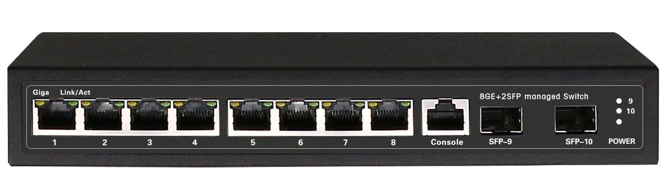 11 ports 1000Mbps Layer 2 Managed POE Switch (POE0802MS)
