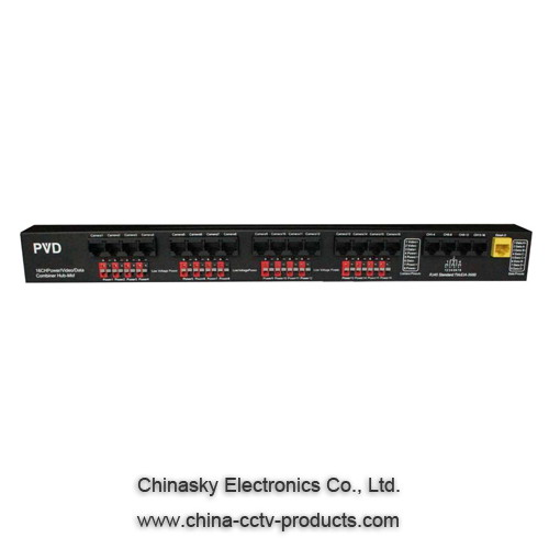 16 Channel Video Power Data Passive Transceiver , 75 Ohm Video Power Data Balun