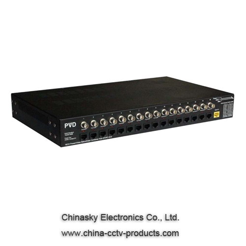 16CH Power/Video/Data Combiner Hub-24VAC-End PVD516E