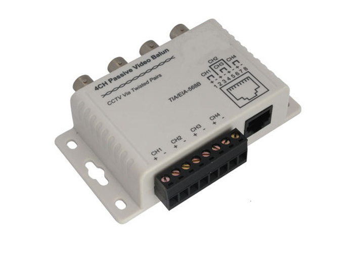 4 channel bnc to rj45 cat 5 transceiver passive cctv utp balun vb204p 4 channel bnc to rj45 cat 5 transceiver passive cctv utp balun vb204p