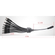 8 Way DC Jack/Plug Splitter Cable