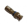 Water-proof BNC Male Compression Connector for RG6 Cable Silver / CCTV Connector CT5078S/RG6