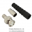 BNC Male Crimp On Connector with Boot for RG59 U Cable